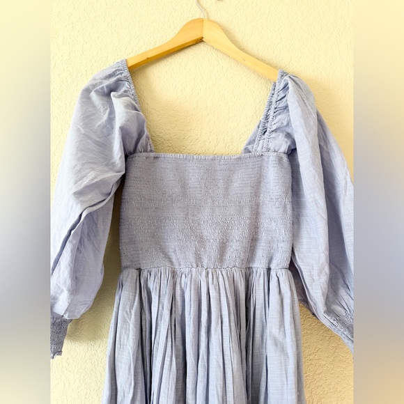 FREE PEOPLE Perfect Storm Midi Dress in periwinkle blue, sz MD - Picture 4 of 6